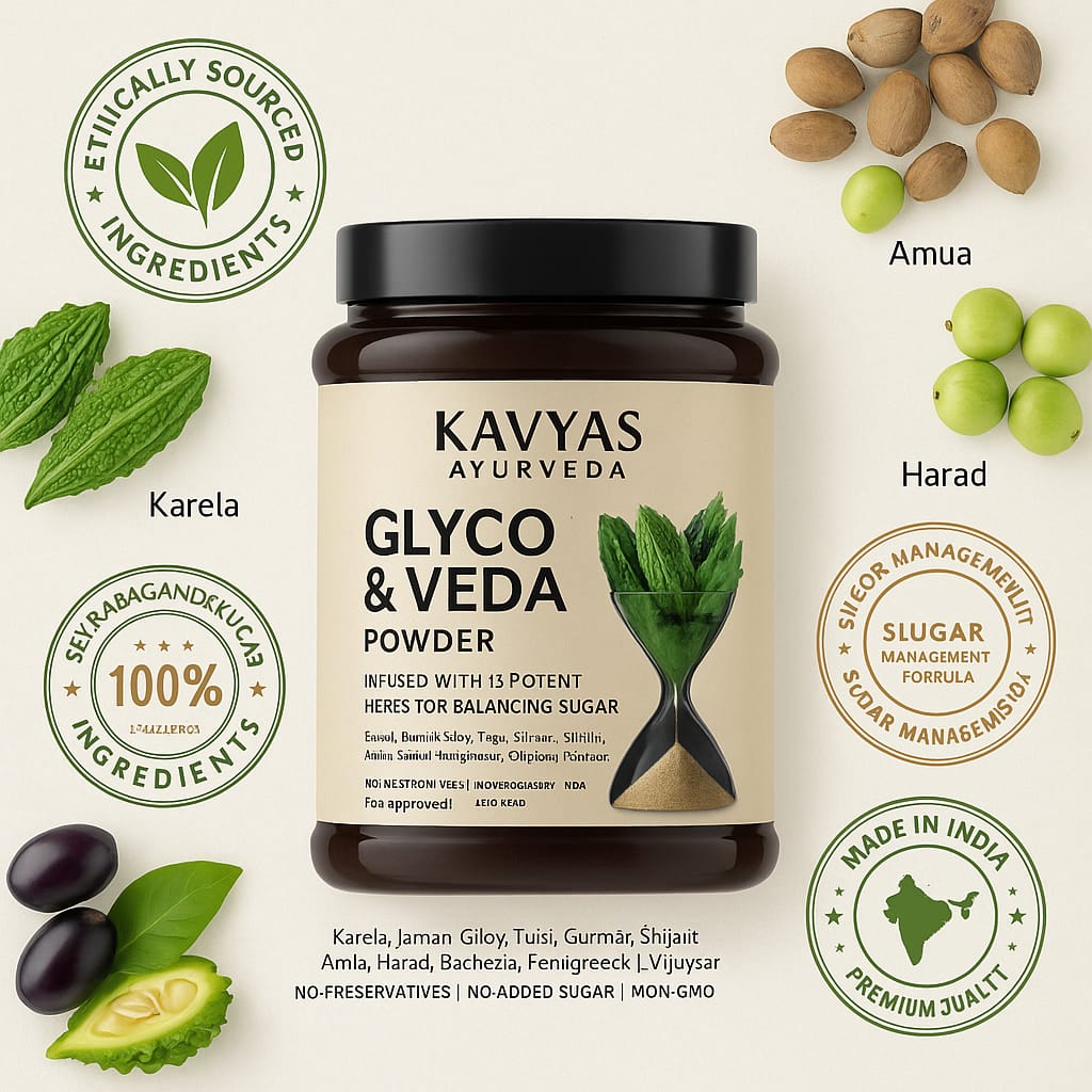 Glyco & Veda – Ayurvedic Sugar Control & Detox Supplement | 250g