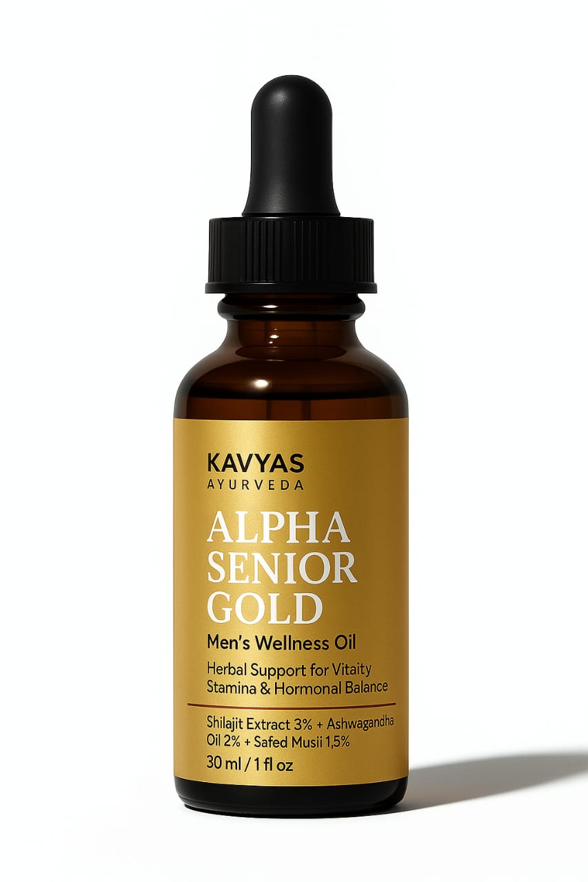 Alpha Senior Gold– 30 ml Ayurvedic Massage Oil for Male Vitality & Performance | 30ml