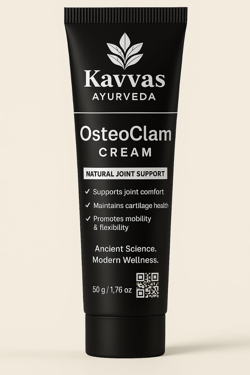 Kavyas Ayurveda Ostoclam Combo Kit – Ayurvedic Joint & Bone Care (Capsules + Cream)