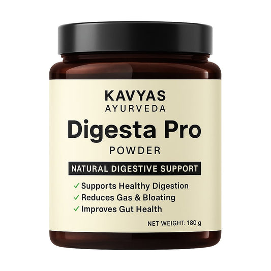 Kavyas Ayurveda Digesta Pro Powder – 100g Ayurvedic Blend for Gas, Acidity & Digestion Relief